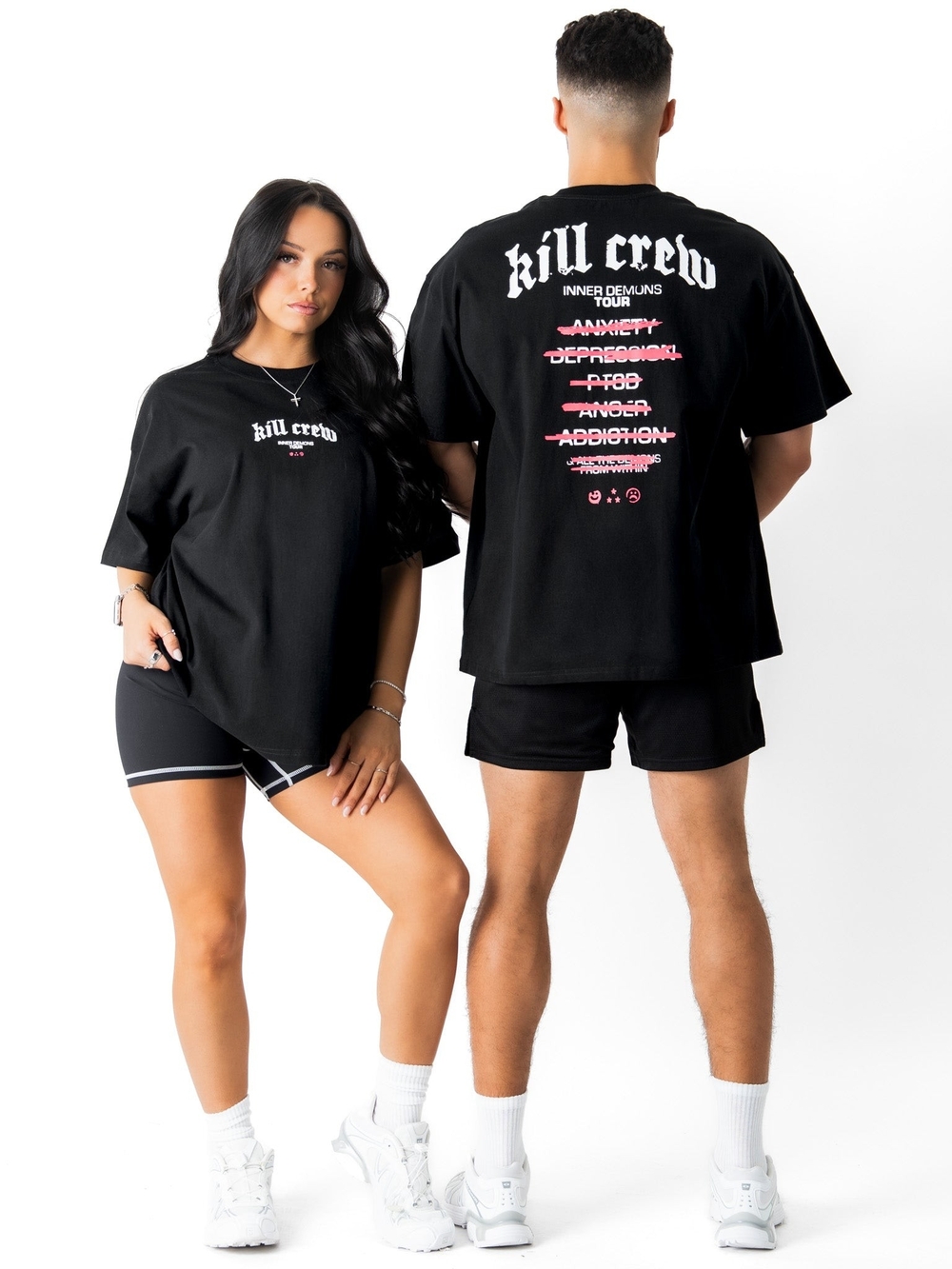 RELAXED FIT INNER DEMONS TOUR T-SHIRT - BLACK / WHITE